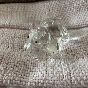 Small Crystal Hippo Figurine